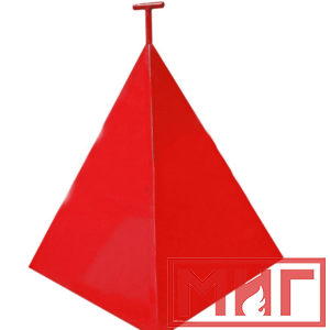 Фото 7 - Пожарная пирамида для пожарного гидранта 950x950x1150 (Трехгранная).